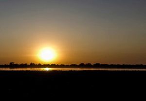 sundown zakouma national park, chad, africa